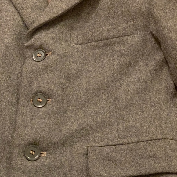 Vintage kids grey wool jacket - Picture 5 of 6